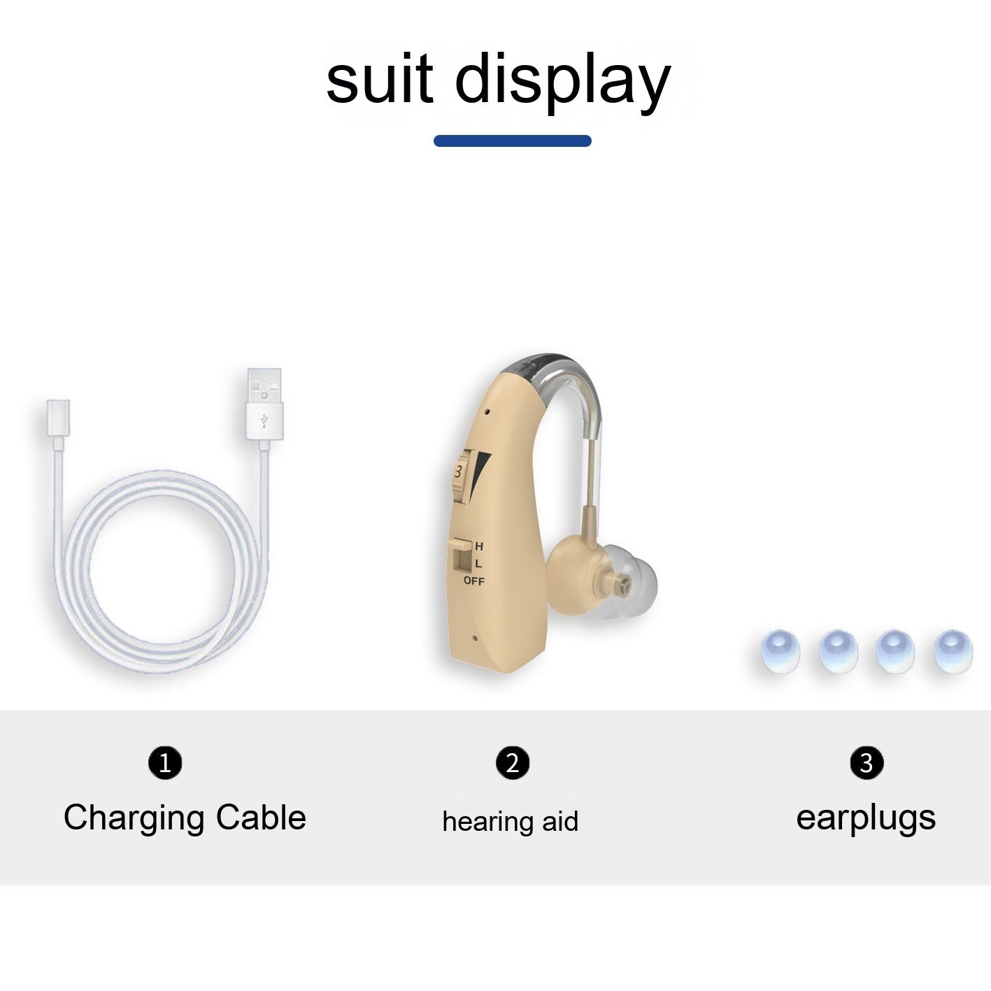 HKM-791571 Creamy-White Smart Wireless Sound Amplifier with USB Charging and 12+ Hours Battery Life