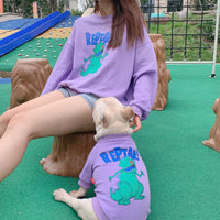 HKM-791571 Two-Legged Cartoon Print Pet Parent-Child Sweater in Multiple Colors