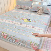 HKM-791635 Cartoon Anime Pure Cotton Fitted Bed Sheet - Multiple Sizes Available