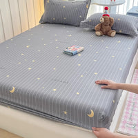HKM-791635 Cartoon Anime Pure Cotton Fitted Bed Sheet - Multiple Sizes Available