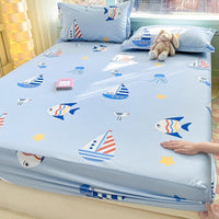HKM-791635 Cartoon Anime Pure Cotton Fitted Bed Sheet - Multiple Sizes Available