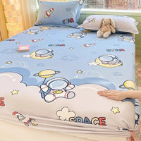 HKM-791635 Cartoon Anime Pure Cotton Fitted Bed Sheet - Multiple Sizes Available