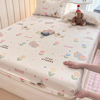 HKM-791635 Cartoon Anime Pure Cotton Fitted Bed Sheet - Multiple Sizes Available