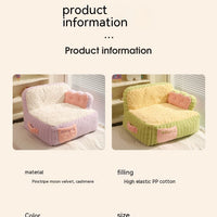 HKM-791635 Cozy Removable Washable Cat Nest in Sweet Potato Cream and Peach Avocado Colors