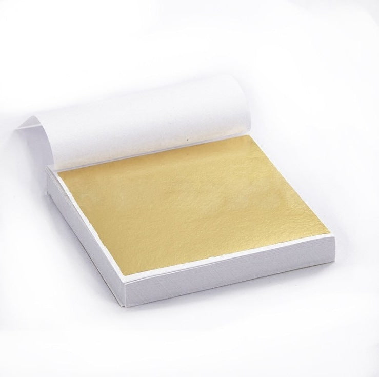HKM-791763 Gold Foil Sheets - Metallic Coated Paper for Packaging and Decoration, 9x9 cm