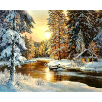 HKM-791827 Hand-Painted DIY Landscape Painting Set with Environmentally Friendly Acrylic Pigment