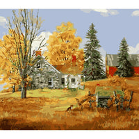 HKM-791827 Hand-Painted DIY Landscape Painting Set with Environmentally Friendly Acrylic Pigment