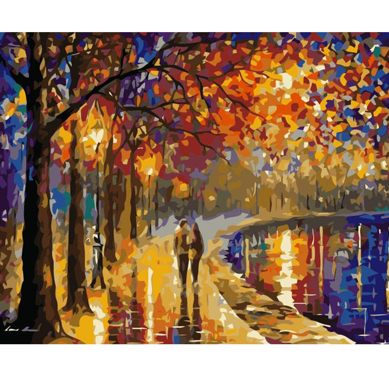 HKM-791827 Hand-Painted DIY Landscape Painting Set with Environmentally Friendly Acrylic Pigment