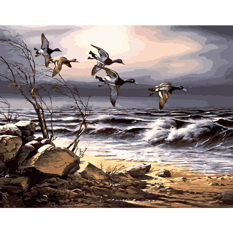 HKM-791827 Hand-Painted DIY Landscape Painting Set with Environmentally Friendly Acrylic Pigment