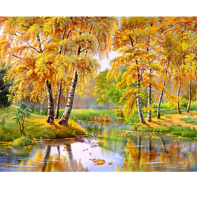 HKM-791827 Hand-Painted DIY Landscape Painting Set with Environmentally Friendly Acrylic Pigment
