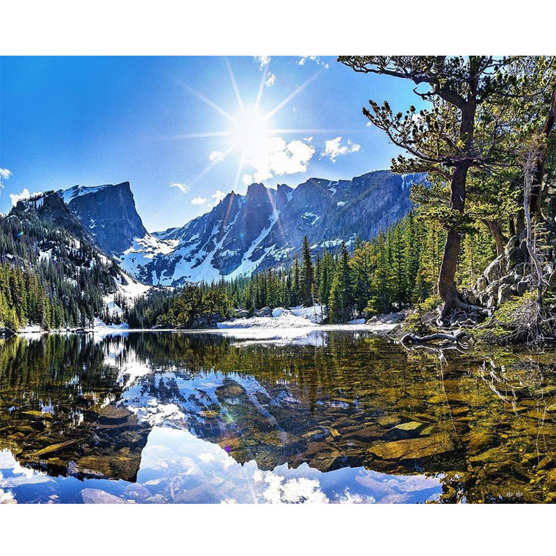 HKM-791827 Hand-Painted DIY Landscape Painting Set with Environmentally Friendly Acrylic Pigment