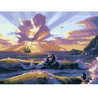 HKM-791827 Hand-Painted DIY Landscape Painting Set with Environmentally Friendly Acrylic Pigment