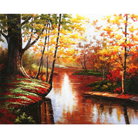 HKM-791827 Hand-Painted DIY Landscape Painting Set with Environmentally Friendly Acrylic Pigment