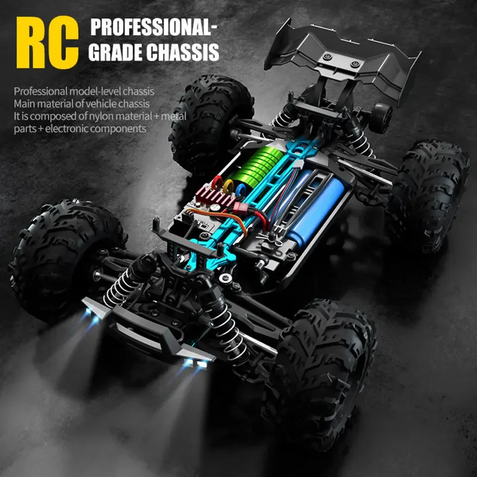 HKM-791827 High-Speed 4WD Off-Road Remote Control Car with LED Headlights for Kids and Teens