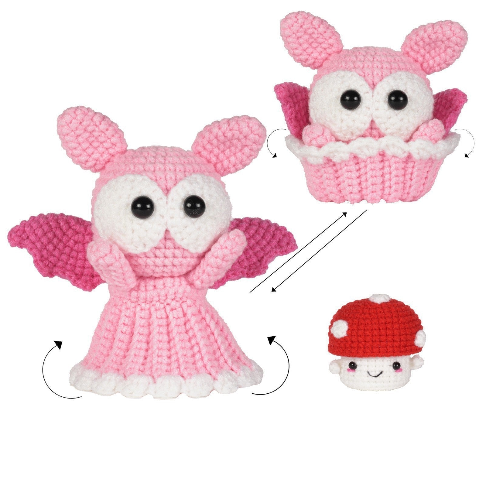 HKM-791955 Crochet Doll Material Pack for Knitting Wool Ornaments – Bohemian and Japanese Styles