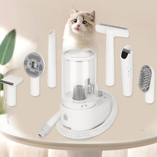 KTX-792083 Pet Grooming Kit with Vacuum Electric Trimmer and Hair Dryer for Cats