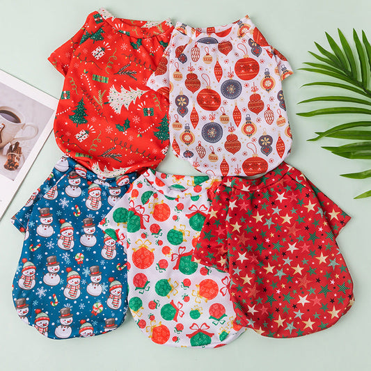 HKM-792595 Christmas Thin Sweaters for Dogs in Various Colors and Sizes