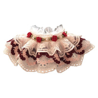 HKM-792659 Cotton Lace Adjustable Pet Bib Scarf with Bow, Multiple Colors Available