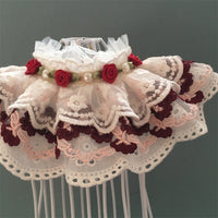 HKM-792659 Cotton Lace Adjustable Pet Bib Scarf with Bow, Multiple Colors Available