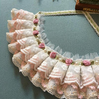HKM-792659 Cotton Lace Adjustable Pet Bib Scarf with Bow, Multiple Colors Available