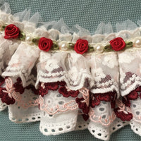 HKM-792659 Cotton Lace Adjustable Pet Bib Scarf with Bow, Multiple Colors Available