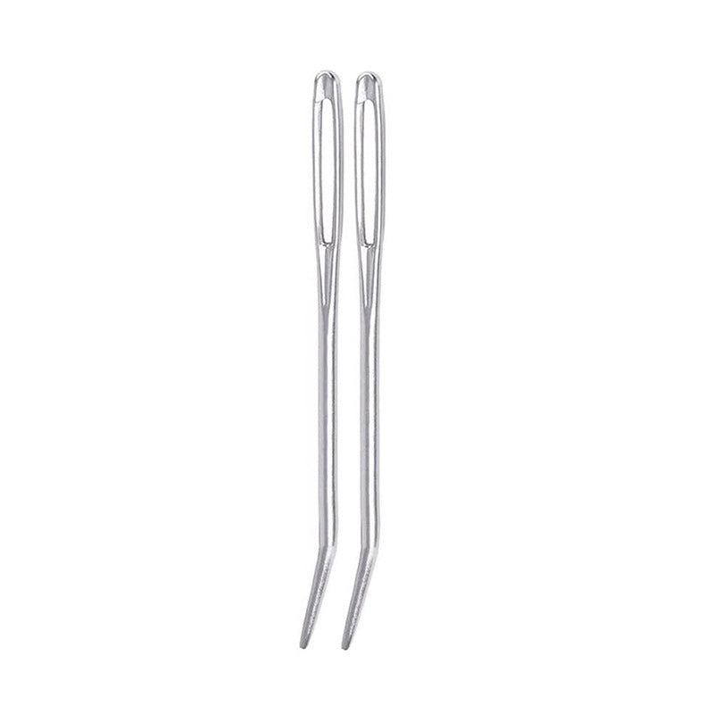 HKM-792659 Knitting Needles Set - Multi-Color 70mm Big Eye Elbow Metal Yarn Needles for Hand Knitting