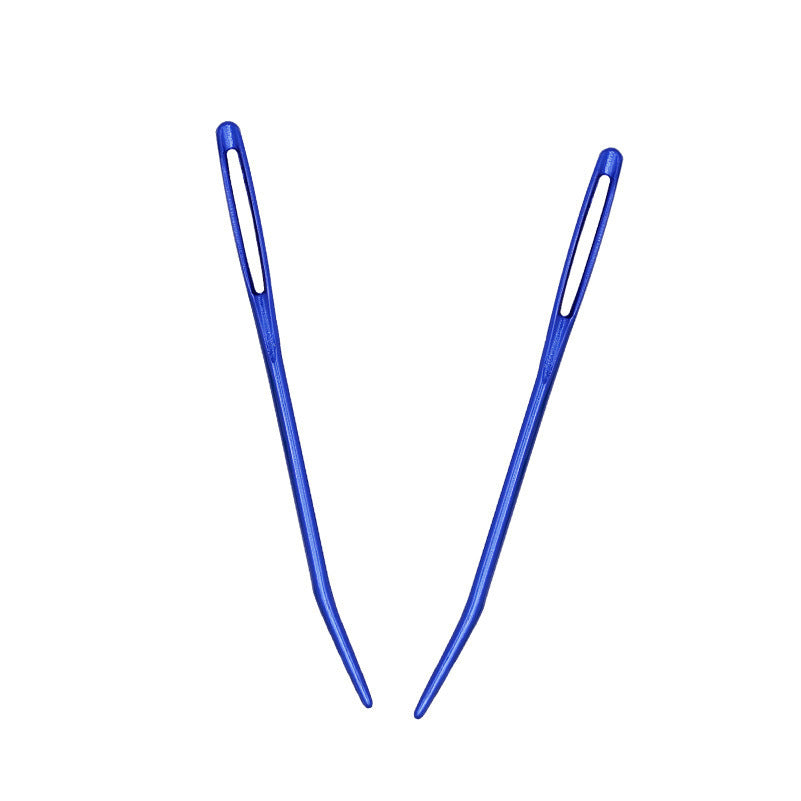 HKM-792659 Knitting Needles Set - Multi-Color 70mm Big Eye Elbow Metal Yarn Needles for Hand Knitting