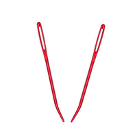 HKM-792659 Knitting Needles Set - Multi-Color 70mm Big Eye Elbow Metal Yarn Needles for Hand Knitting