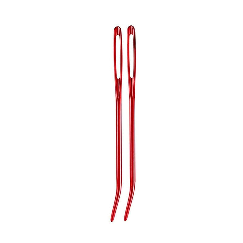 HKM-792659 Knitting Needles Set - Multi-Color 70mm Big Eye Elbow Metal Yarn Needles for Hand Knitting