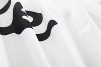 HKM-792979 Elegant Black and White Cat-Themed 3D Bedding Set - 4-Piece Polyester Cotton Comforter Ensemble
