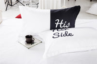 HKM-792979 Elegant Black and White Cat-Themed 3D Bedding Set - 4-Piece Polyester Cotton Comforter Ensemble