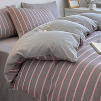 HKM-792979 Pure Cotton Four-Piece Geometric Quilt Cover Set for Beds 1.5m, 1.8m, and 2.0m