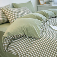 HKM-792979 Pure Cotton Four-Piece Geometric Quilt Cover Set for Beds 1.5m, 1.8m, and 2.0m