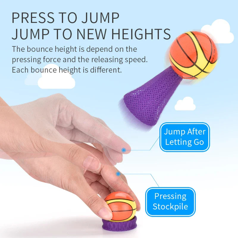 HKM-793235 Interactive PU Bouncing Doll Toy for Kids - Soft Mini Jumping Ball Spring Launcher