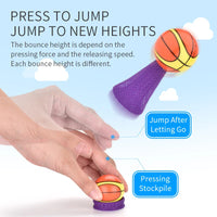 HKM-793235 Interactive PU Bouncing Doll Toy for Kids - Soft Mini Jumping Ball Spring Launcher