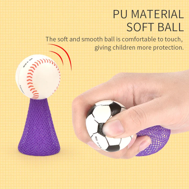 HKM-793235 Interactive PU Bouncing Doll Toy for Kids - Soft Mini Jumping Ball Spring Launcher