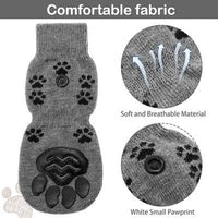 HKM-793299 Slide-Proof Anti-Drop Dog Socks Booties for Medium to Large Breeds in Black, Red, Yellow, and Gray