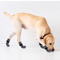 HKM-793299 Slide-Proof Anti-Drop Dog Socks Booties for Medium to Large Breeds in Black, Red, Yellow, and Gray