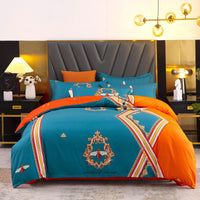 HKM-793299 Thickened Brushed Four-Piece Winter Bedding Set with Duvet Cover and Sheets