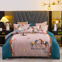 HKM-793299 Thickened Brushed Four-Piece Winter Bedding Set with Duvet Cover and Sheets