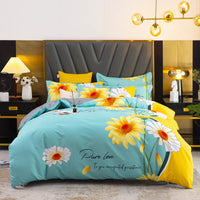 HKM-793299 Thickened Brushed Four-Piece Winter Bedding Set with Duvet Cover and Sheets