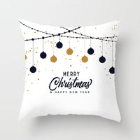 HKM-793427 Christmas Word Design Pillow Cover - Modern 45x45cm Cushion in Various Colors