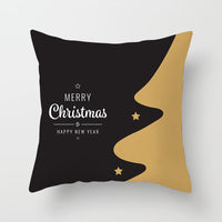 HKM-793427 Christmas Word Design Pillow Cover - Modern 45x45cm Cushion in Various Colors