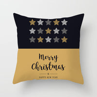 HKM-793427 Christmas Word Design Pillow Cover - Modern 45x45cm Cushion in Various Colors