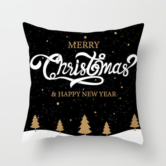 HKM-793427 Christmas Word Design Pillow Cover - Modern 45x45cm Cushion in Various Colors
