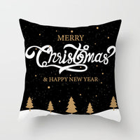 HKM-793427 Christmas Word Design Pillow Cover - Modern 45x45cm Cushion in Various Colors