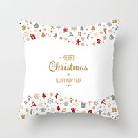 HKM-793427 Christmas Word Design Pillow Cover - Modern 45x45cm Cushion in Various Colors
