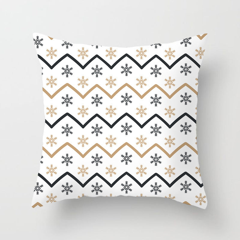 HKM-793427 Christmas Word Design Pillow Cover - Modern 45x45cm Cushion in Various Colors