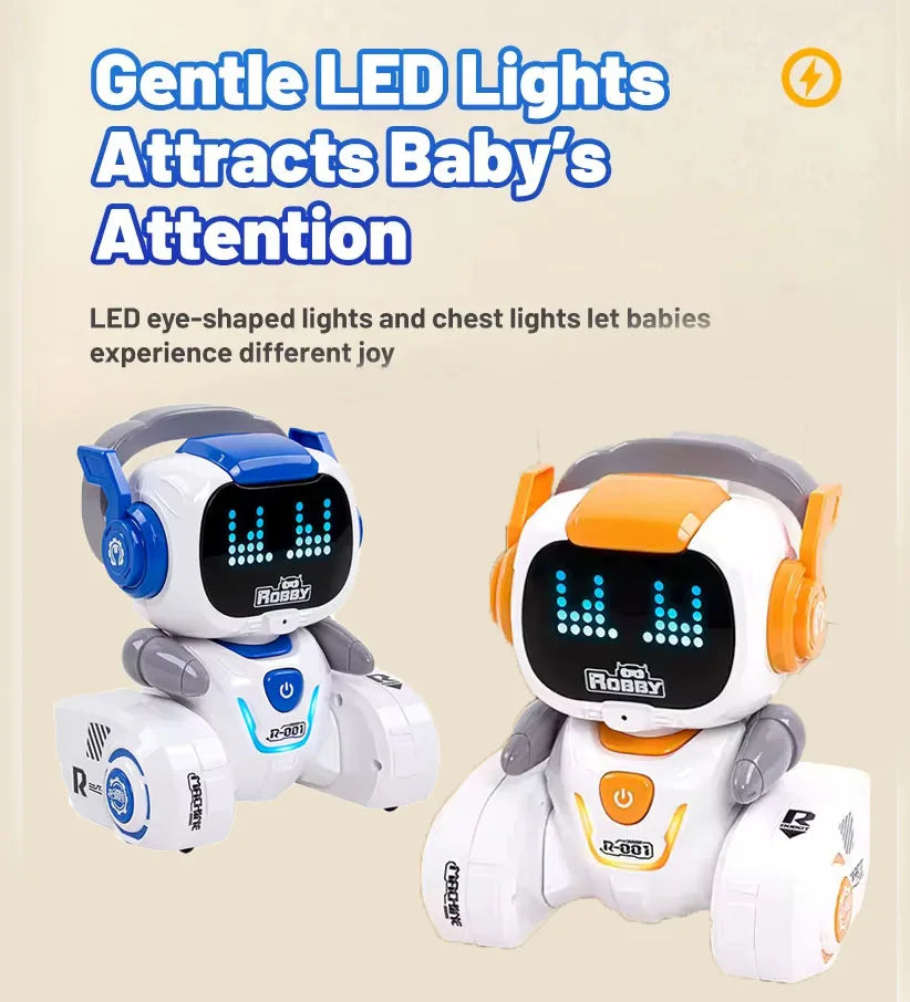 HKM-793555 Programmable Educational Robot with Touch-Sensitive Remote Control and LED Light for Kids