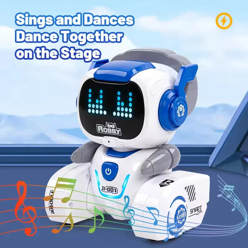 HKM-793555 Programmable Educational Robot with Touch-Sensitive Remote Control and LED Light for Kids